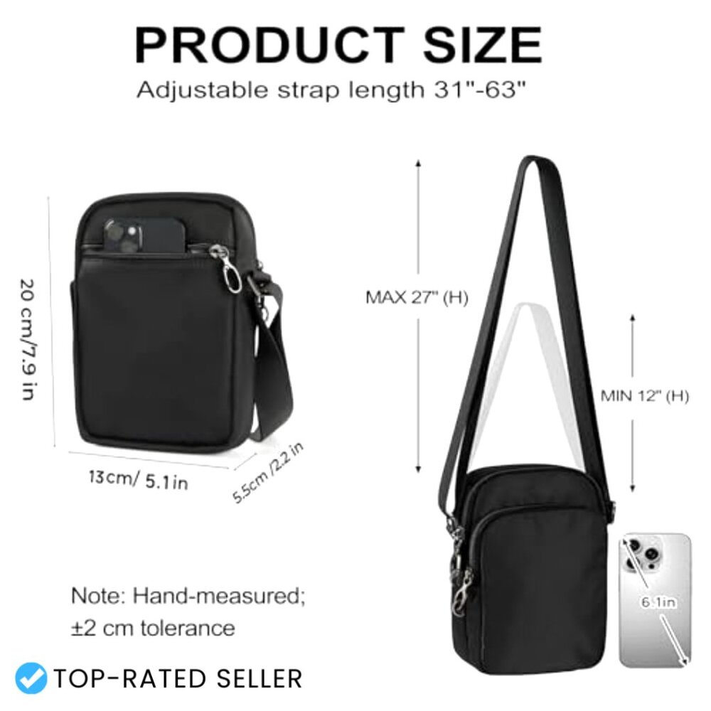 Anti-Theft Crossbody Sling Backpack Mini Shoulder Bag RFID Blocking Travel - Picture 4 of 7